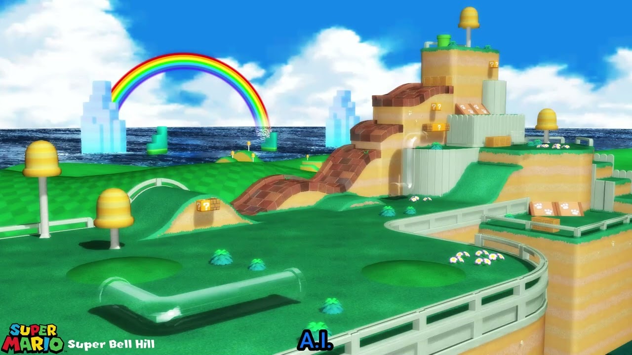 What if you extended Super Bell Hill from Super Mario 3D World with A.I.?