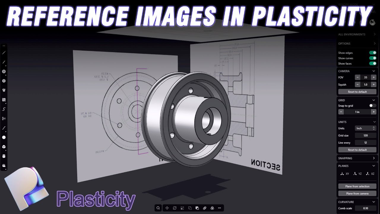 Set up Reference Images at the Correct Scale in Plasticity