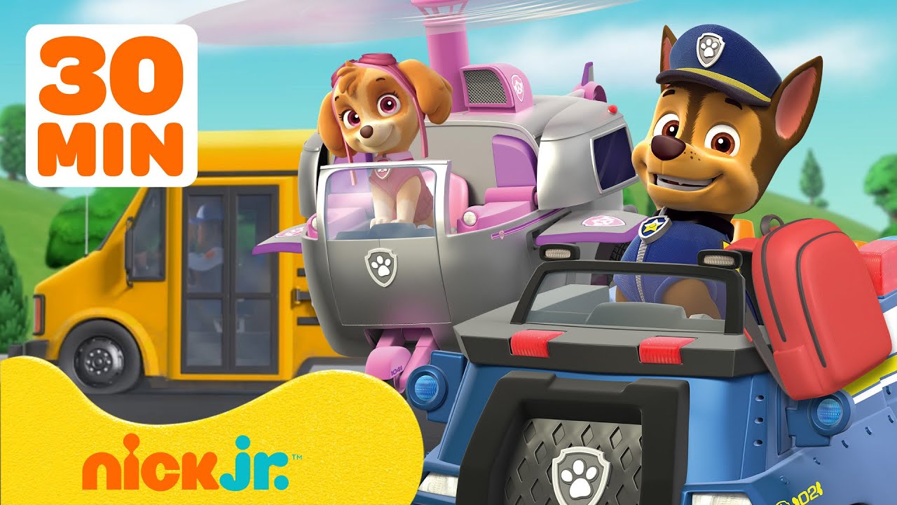 Patrulha Canina | Os Melhores Resgates de Volta às Aulas da Patrulha Canina! 🚌🎒 c/ Skye & Chase