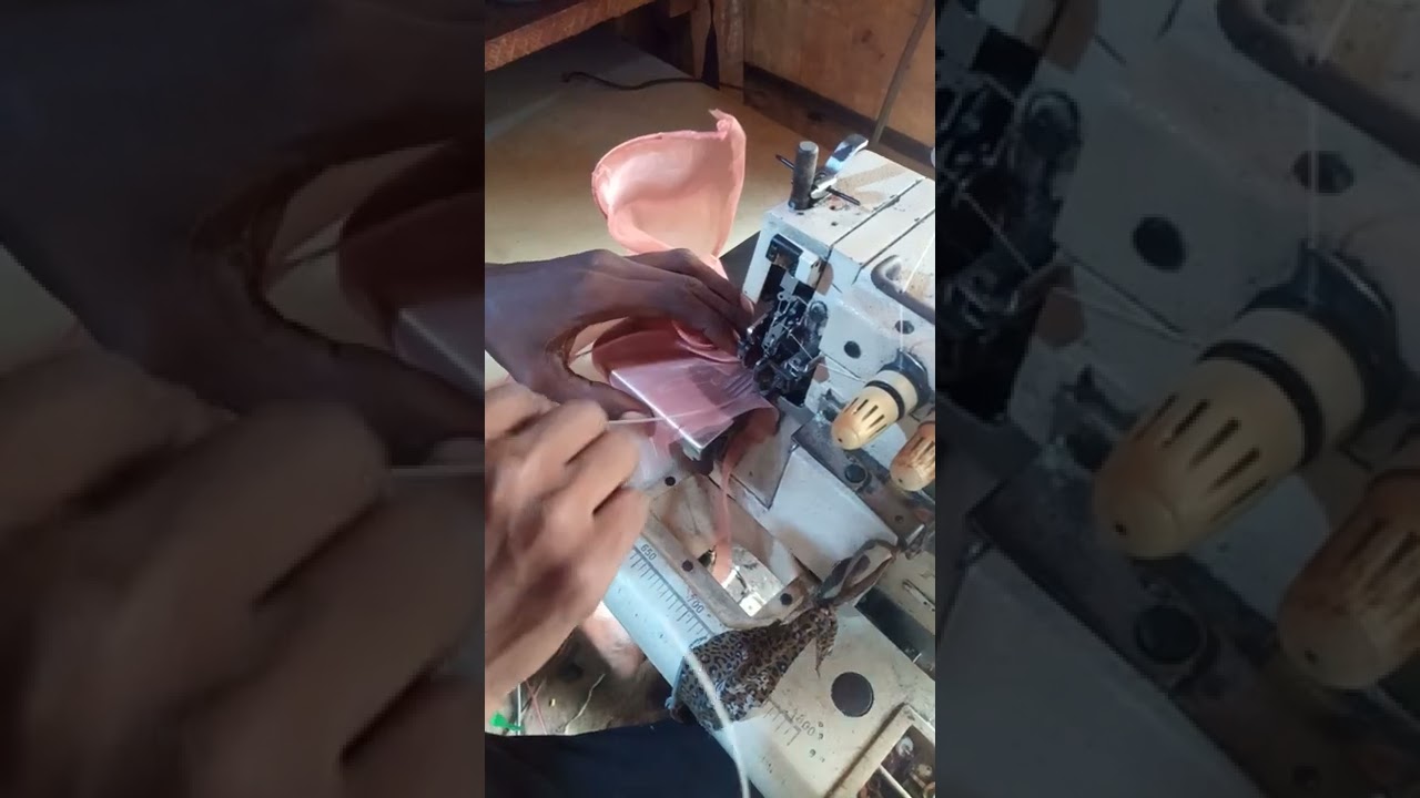 How to weave Fish line(bone weaving) using Industrial weaving machine.