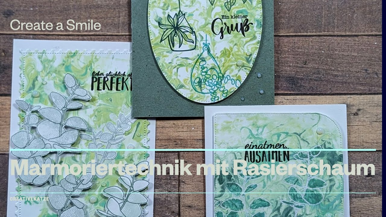 Marmoriertechnik mit Rasierschaum - Create a Smile