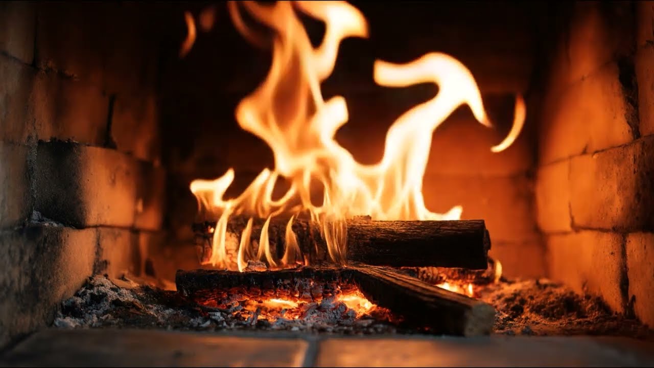 Relaxing Fireplace 🔥 Crackling Fire Sounds for Stress Relief | 4K