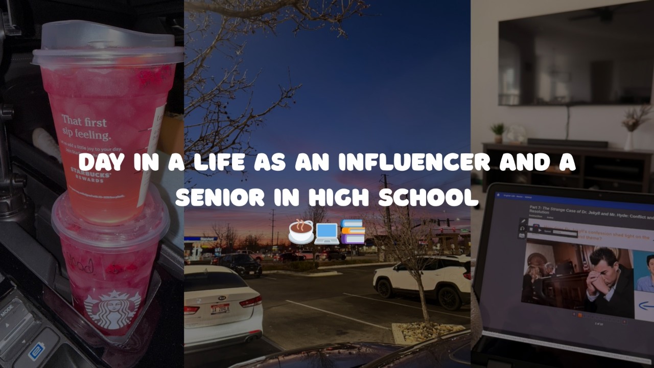 Day In a Life as an Influencer and a Senior In High School |☕ Drinks, 📚School, 💻 Work | 2/4/26