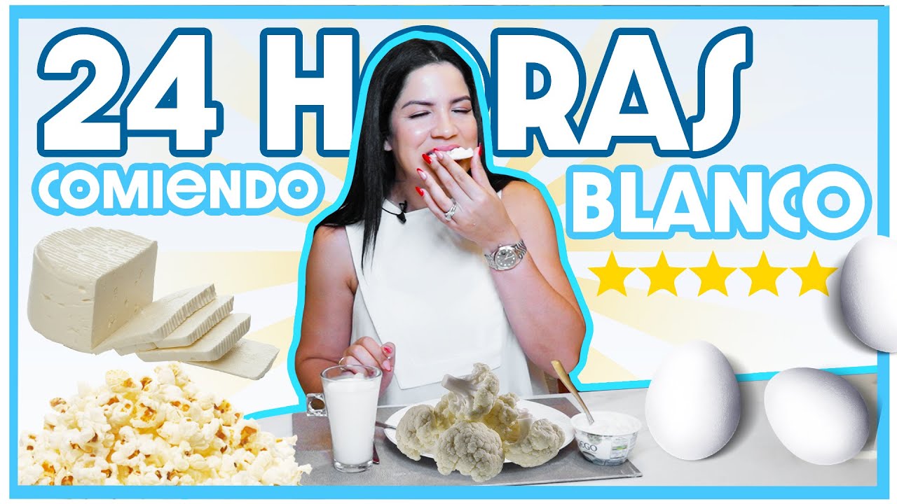 24 HORAS COMIENDO BLANCO 🥚🥛 | RETO | Yubelkis Peralta