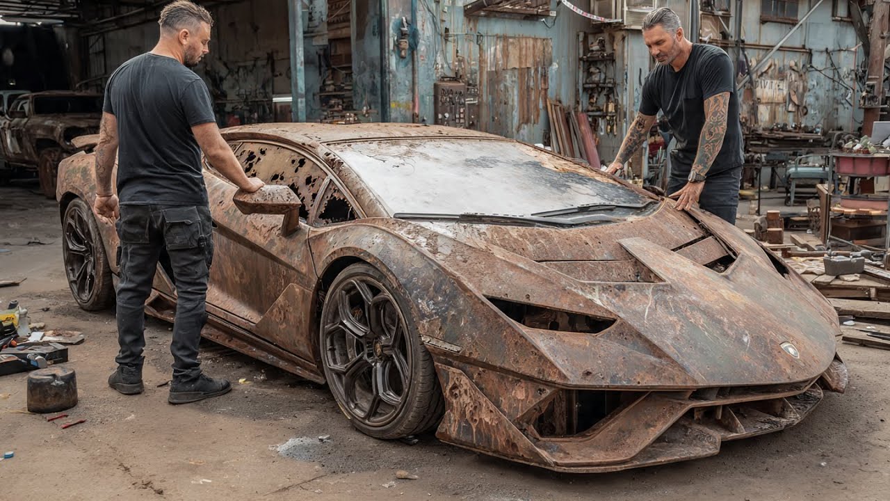 ASMR Barn Find Car Restoration | Relaxing Mechanical Sounds (Lamborghini Revuelto 2023)