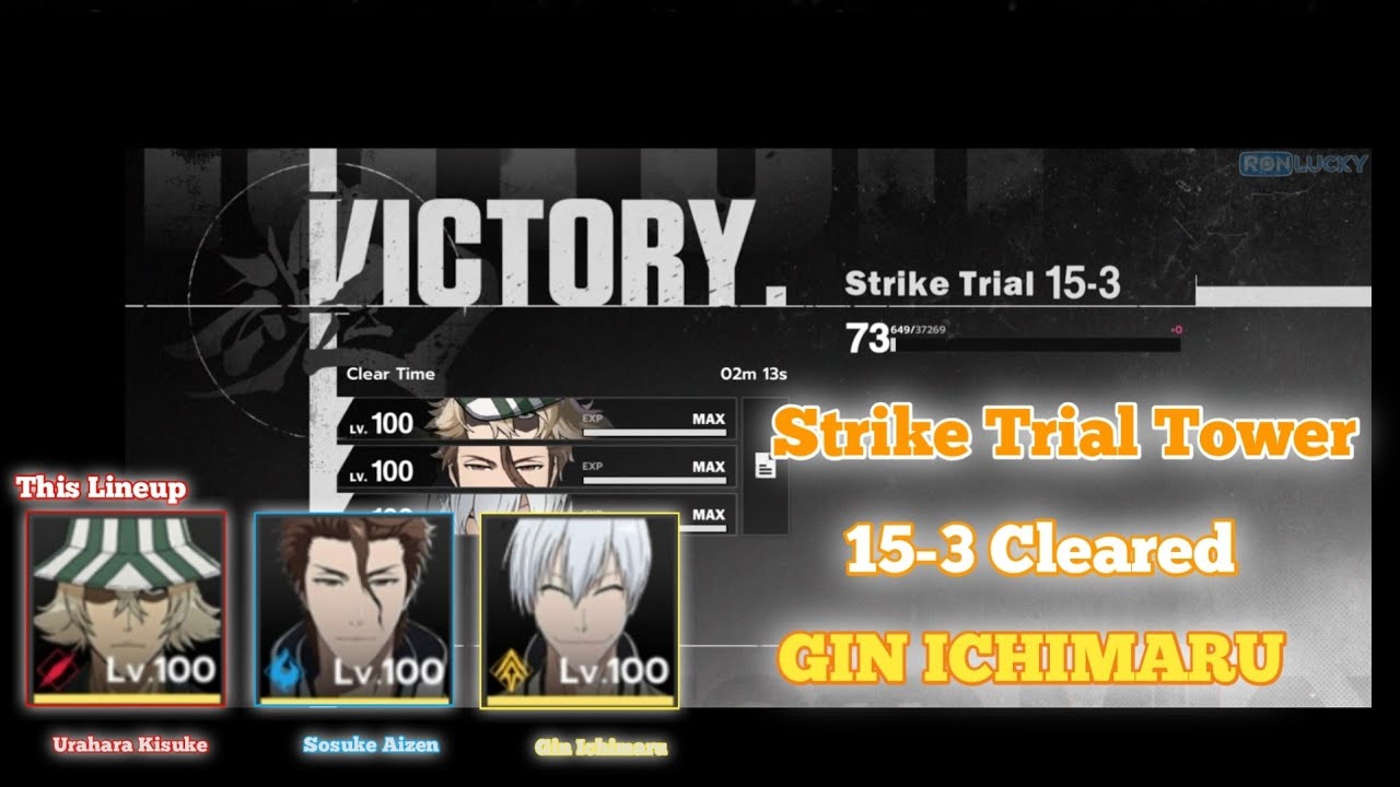 Gin Ichimaru Cleared Strike Trial Tower 15-3 | Bleach Soul Resonance |SEA