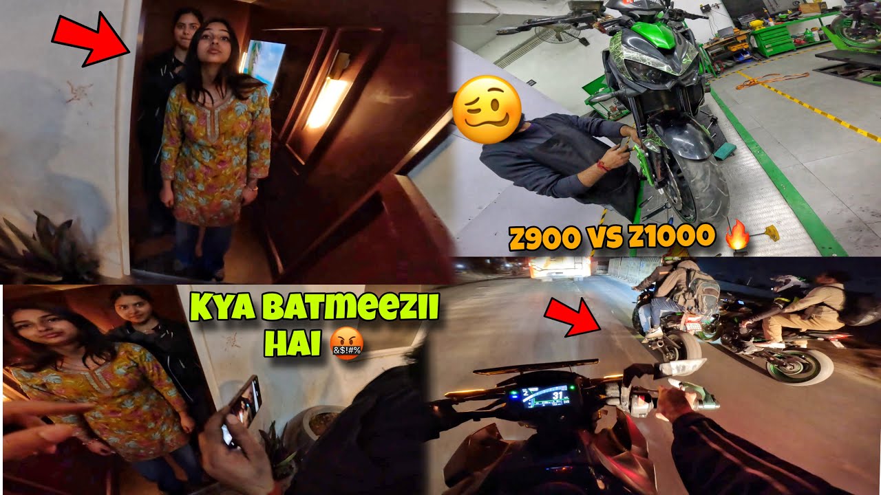 Exhaust Ke Awaz Sun Ka Ladki Ko Aya Ghussa 😱| Lound z900 vs z1000 🔥