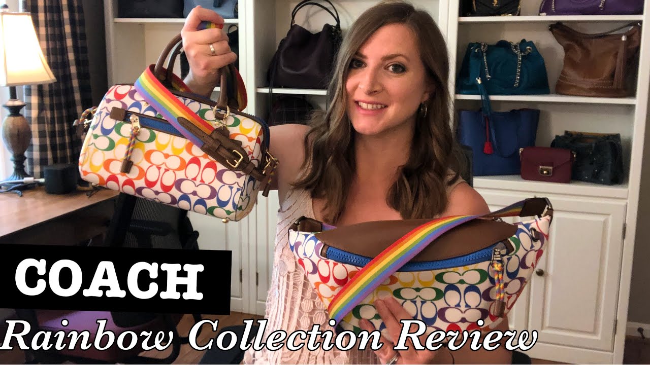 *REVIEW* Coach Rainbow Belt Bag and Rowan Satchel! What Fits, Mod Shots