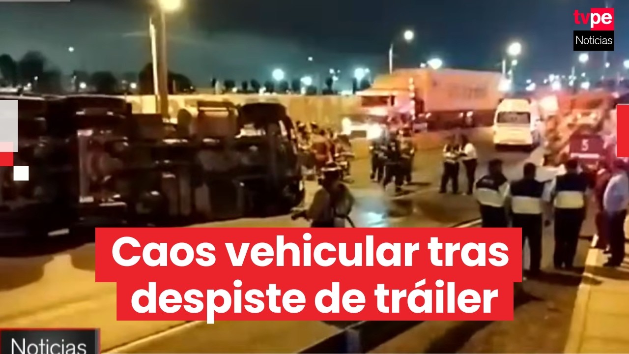 Callao: tráiler con bloques de cemento se despista en la av. Elmer Faucett