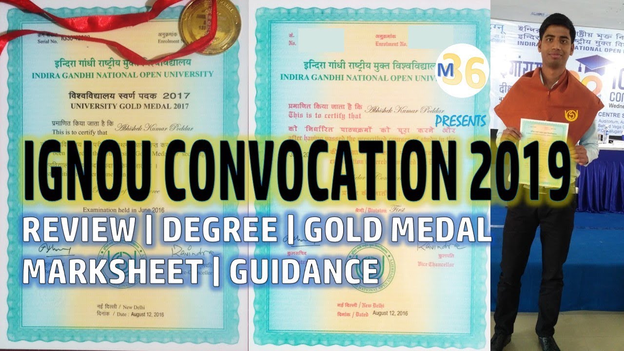 IGNOU Convocation 2019 Review | My Degree | Gold Medal | Marsheet by Mentors 36