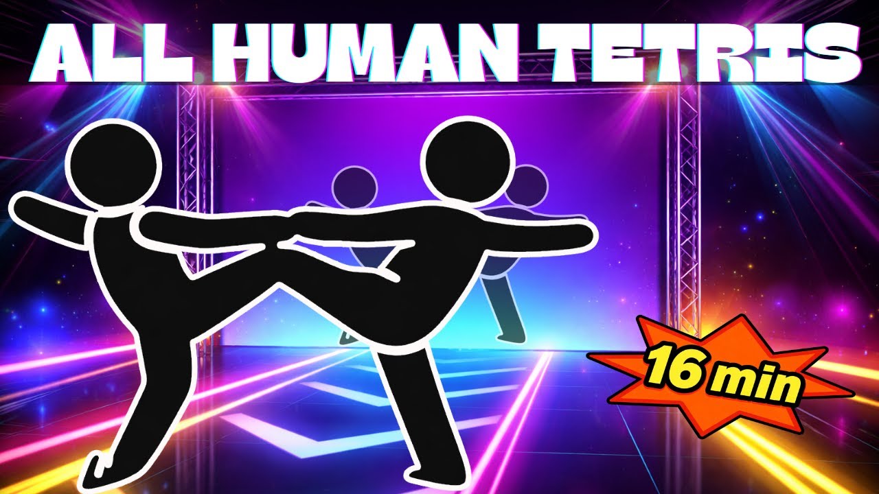 16 MIN HUMAN TETRIS х 2 Player |  Immersive Interactive Warm Up | CO-OP