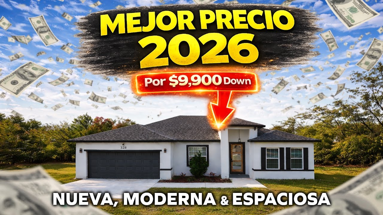 Al MEJOR PRECIO 2026😱 | $9,900 Down🔥 | La Casa Nueva MÁS VENDIDA en Marion Oask, OCALA, FL | SIN HOA