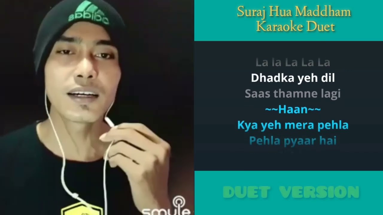 Lagu India Suraj Hua Maddham Karaoke Duet || No Vocal Cewek