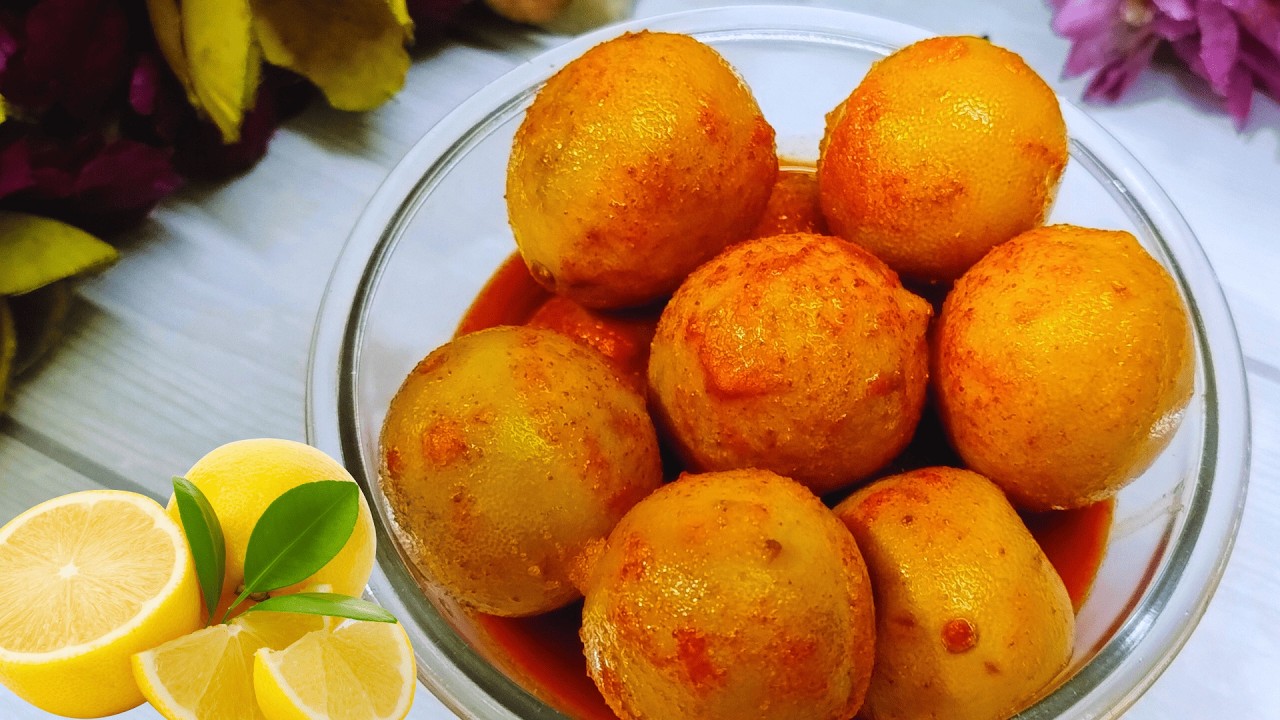 नींबू का खट्टा अचार सिंधी तरीके से | Lemon Pickle Recipe 