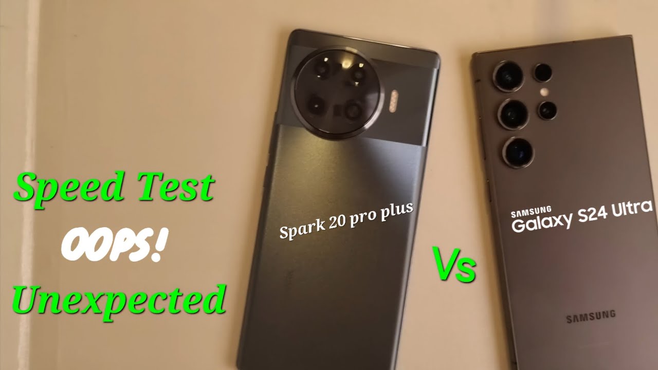 Techno Spark 20 pro plus Vs Samsung Galaxy S24 Ultra: Speed Test 👌 🔥
