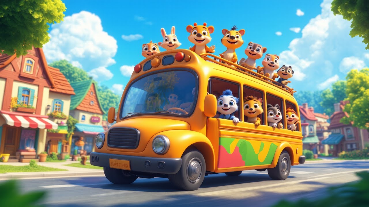 🌞 Wheels on the Bus | 🚌 | Newborn Baby Songs & Nursery Rhymes