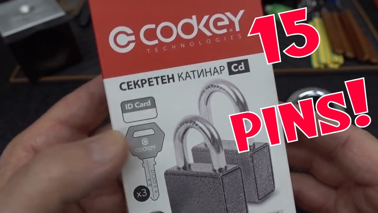 (1357) Bulgarian  CodKey 15-Pin Padlock Picked & Gutted