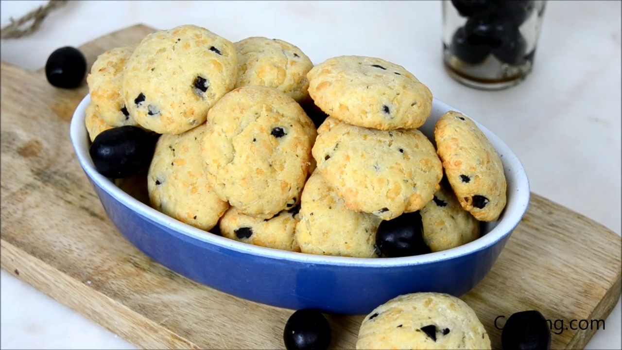 Galletas saladas de queso y aceitunas negras ¡Fáciles y deliciosas!