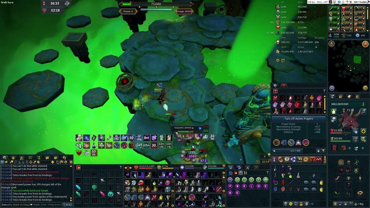 Reclaiming Their Anima - Telos 4000% - Kill all minios P4/P5 - T100 Necro/EQ Aura/Amascut/Hellhound