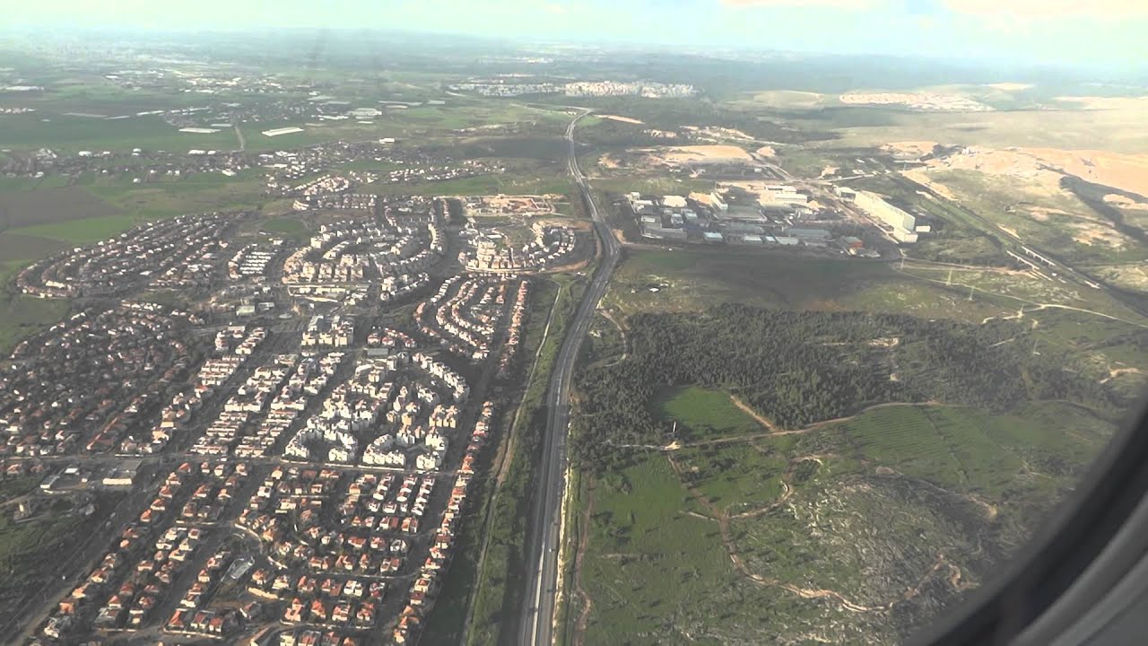Landing at Ben-Gurion airport, Tel-Aviv, Israel