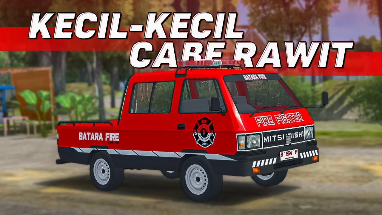 MITSUBISHI L300 UNIT DAMKAR PORTABLE - BATARA FIRE | Rilis Mod Bussid