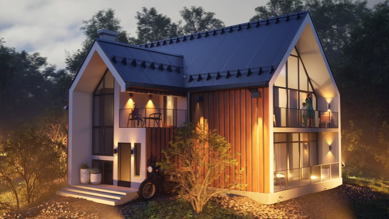 Архитектурная анимация I Барн хаус в лесу I Modern Barn House | Architectural Animation