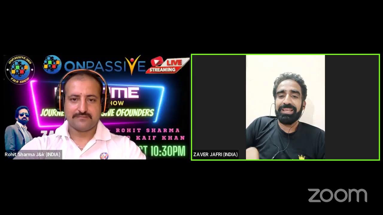 ONPASSIVE 369 GLOBAL TALK SHOW SPL GUEST ZAVER ZAFRI