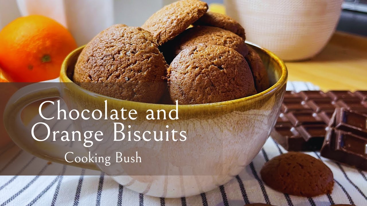 Chocolate and orange biscuits (cookies). Homemade chocolate cookies. Super easy tutorial.