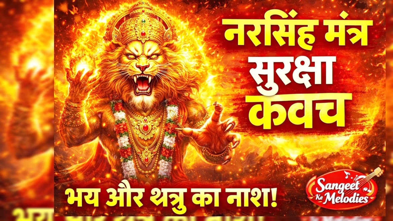ॐ नमो भगवते नरसिंहाय 108 बार | उग्र नरसिंह रक्षा मंत्र |  Powerful Mantra | Lord Narsingh Kavacha