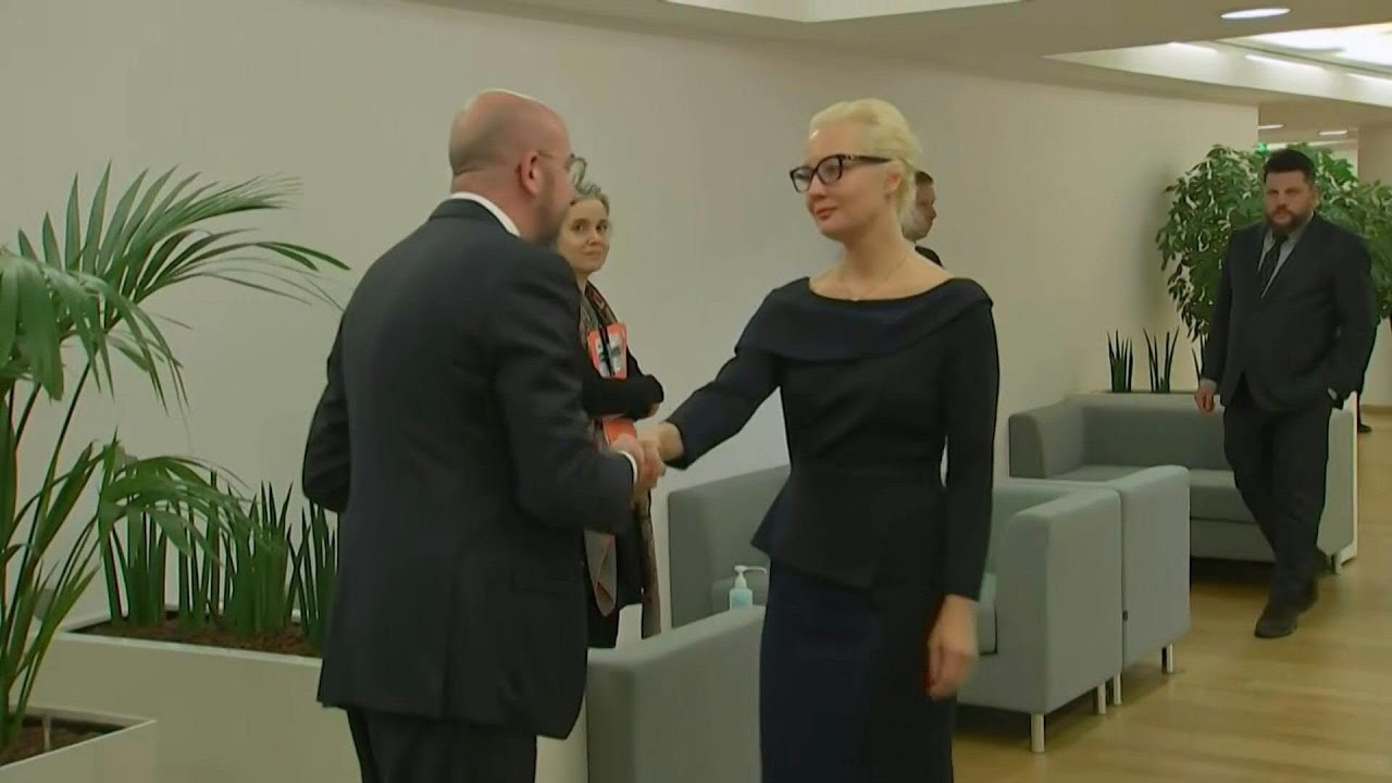 Widow of Alexei Navalny meets EU top chief Charles Michel | AFP