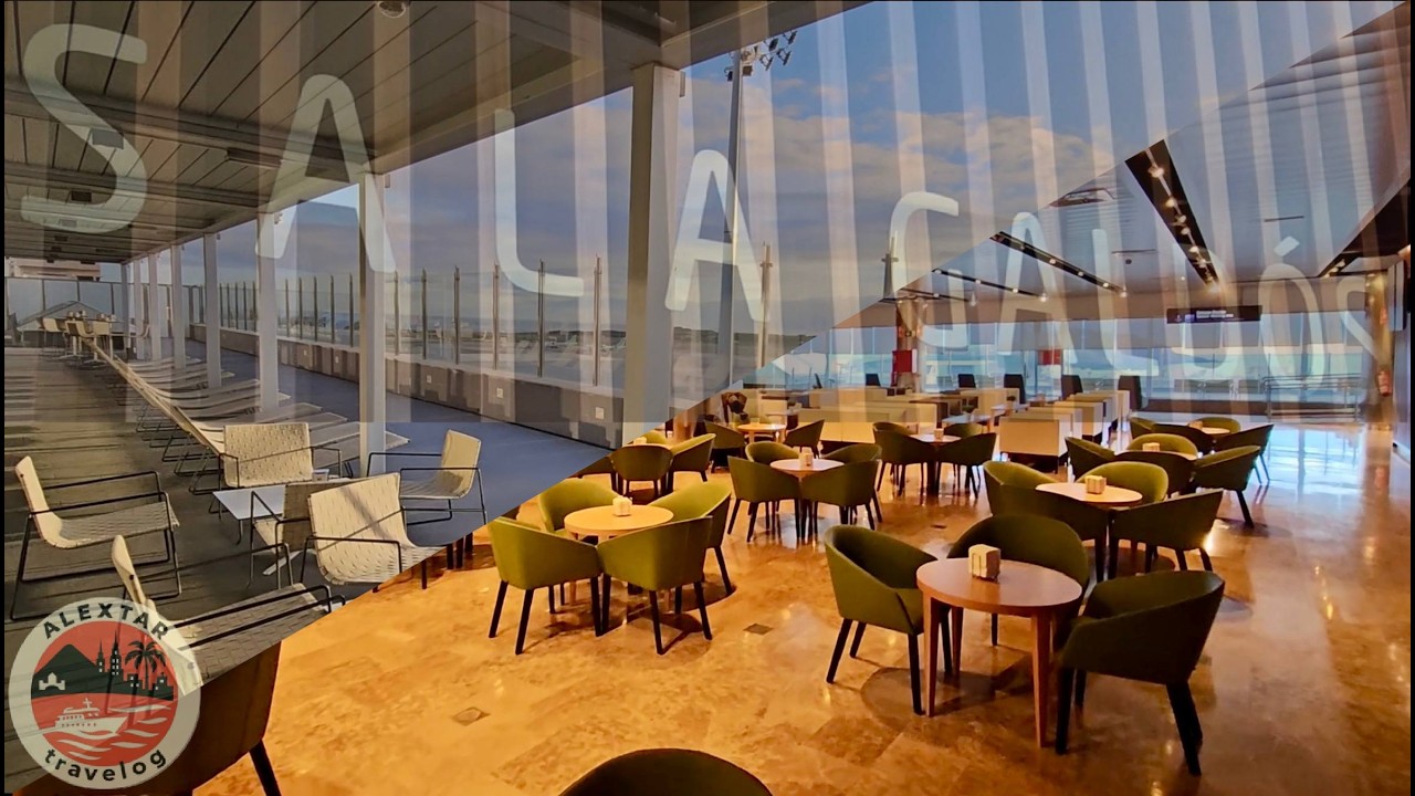 Sala Galdos lounge, Las Palmas airport, Gran Canaria, Spain. AT travelog