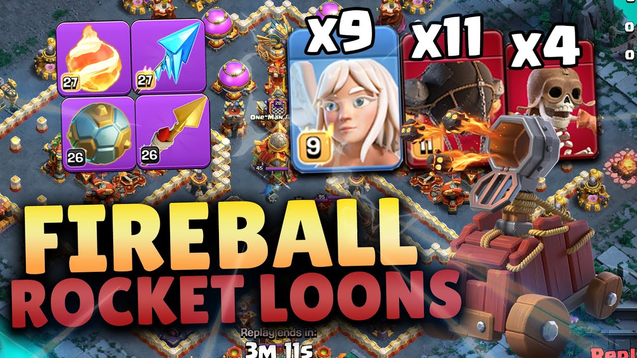 +312 | Fireball Rocket Loons Attack Strategy TH16 | Legend League Attacks #3 | Clash of Clans