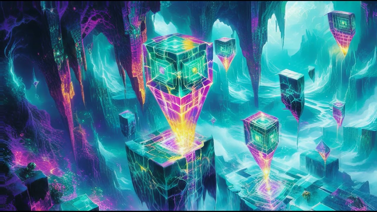[4K UHD] The Valley of Floating Answers | Sacred Geometry Trippy Visuals