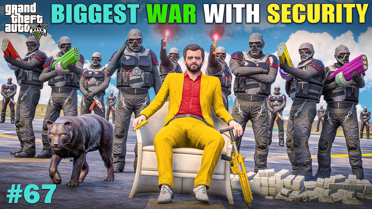MICHAEL BIGGEST SECURITY WAR !! GTA5 GAMEPLAY CINEMATIC #67 @RoarGaming01