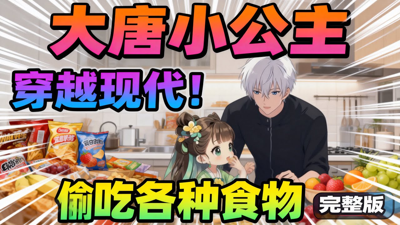 【一口气看完】大唐小公主穿越现代！偷吃现代的各种食物，我变成了超时空奶爸#夜一漫谈 #偷吃公主
