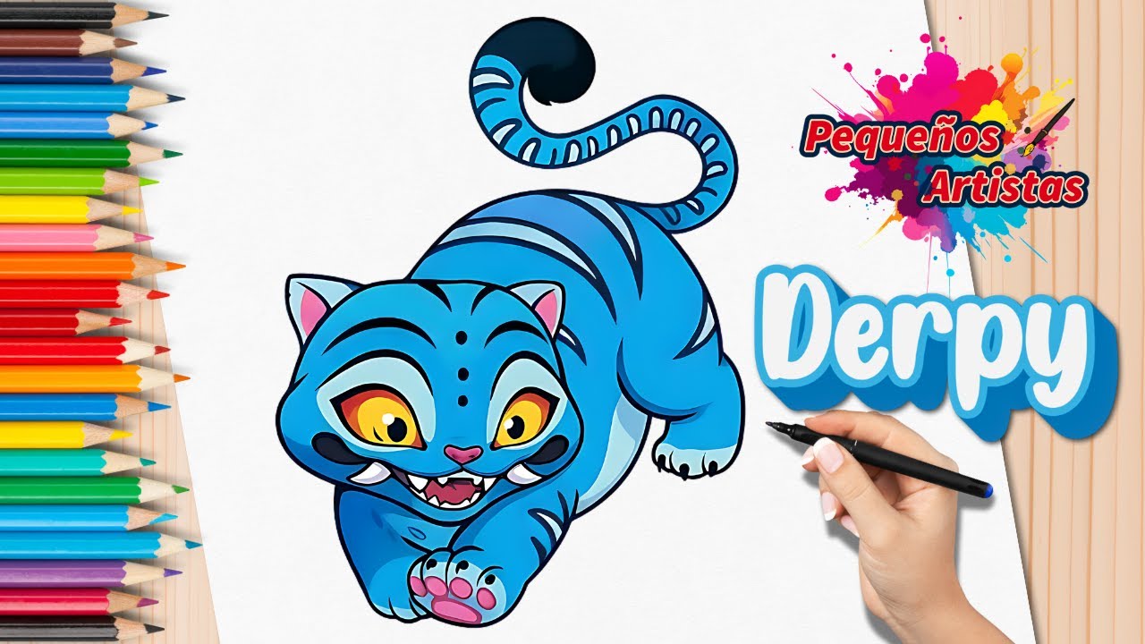 Como Dibujar a DERPY 💙 Las Guerreras K-pop 🎤 Tutorial Fácil Paso a Paso para Niños