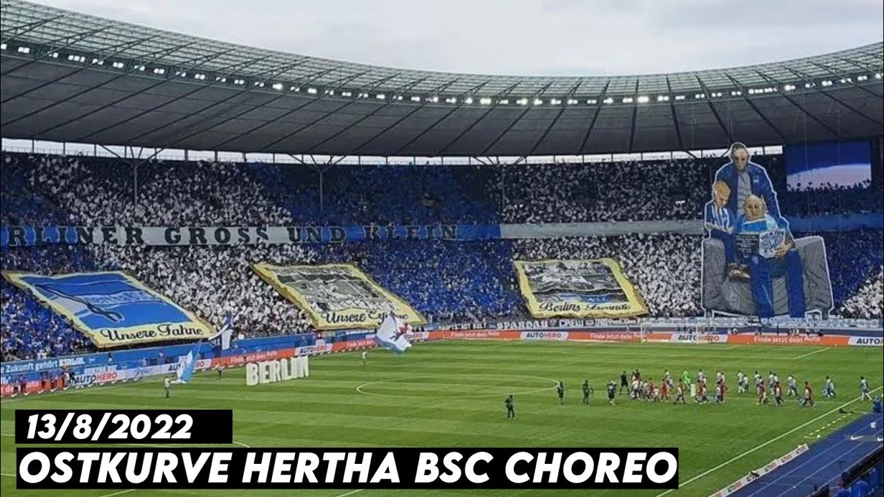 OSTKURVE HERTHA BSC CHOREO || Hertha BSC vs Eintracht Frankfurt 13/8/2022