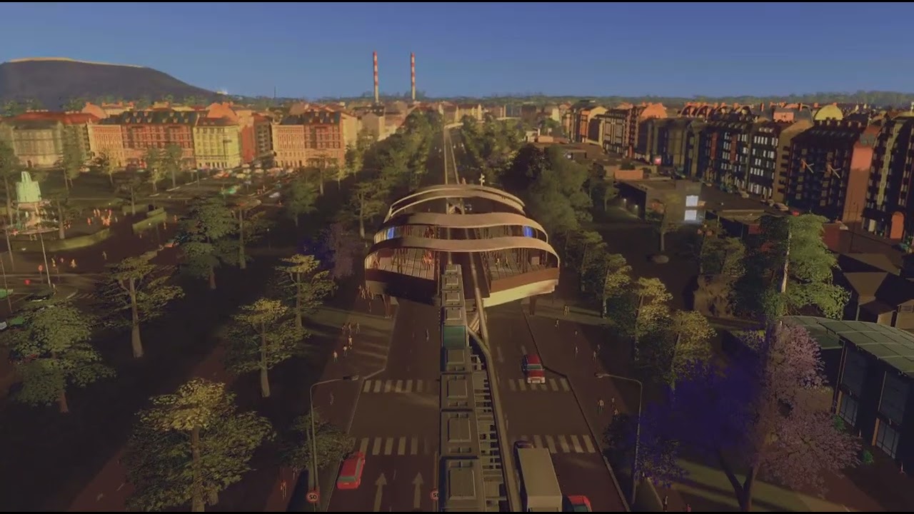 Cities  Skylines Fisher Enclave monorail ride