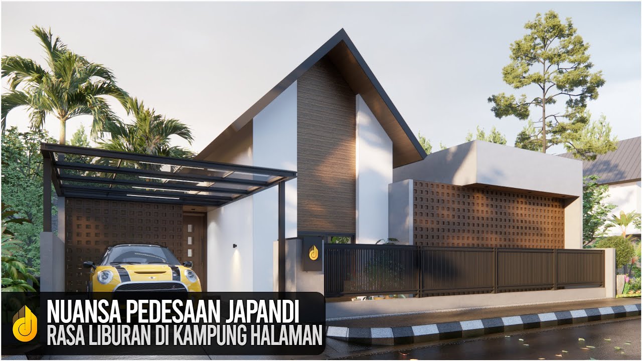Desain rumah industrial japandi 15x10m 1 lantai nuansa pedesaan | Industrial Japandi House Design.