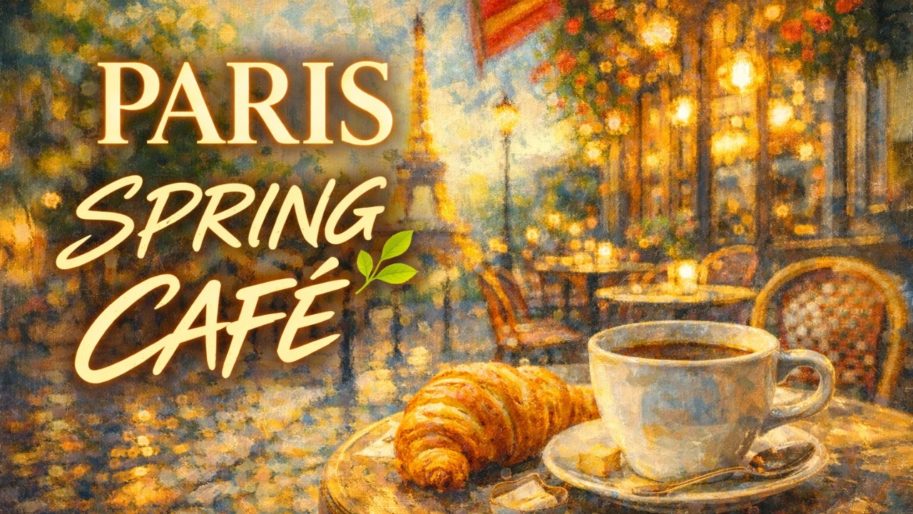 🗼𝗣𝗔𝗥𝗜𝗦 𝗦𝗣𝗥𝗜𝗡𝗚 𝗖𝗔𝗙𝗘́ 🌿 French Instrumental Music — Coffee Playlist | Study, Work & Rel