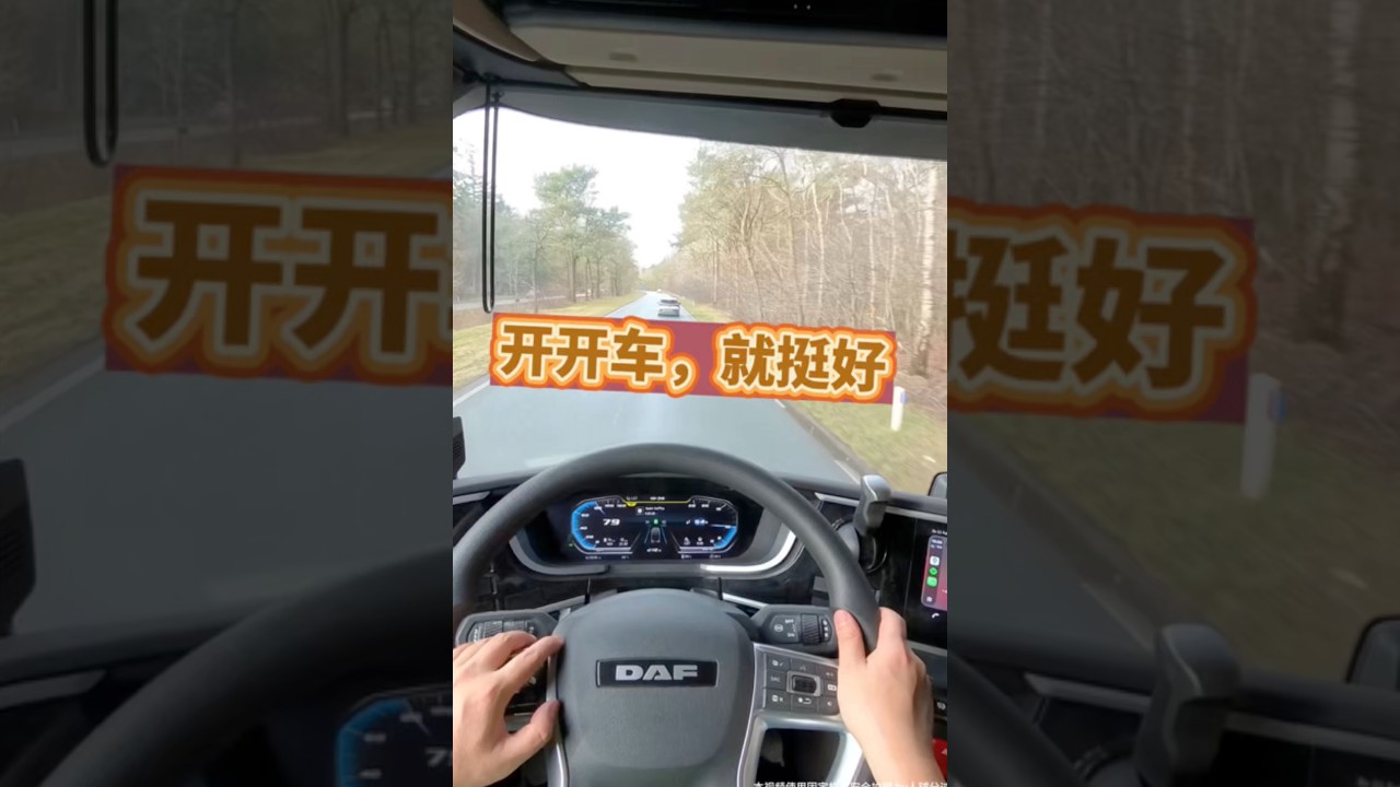 POV第一视角卡车驾驶/Truck driving in Netherlands/固定机位安全拍摄