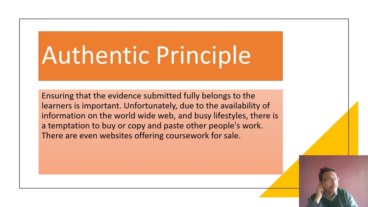 Principle of assessment