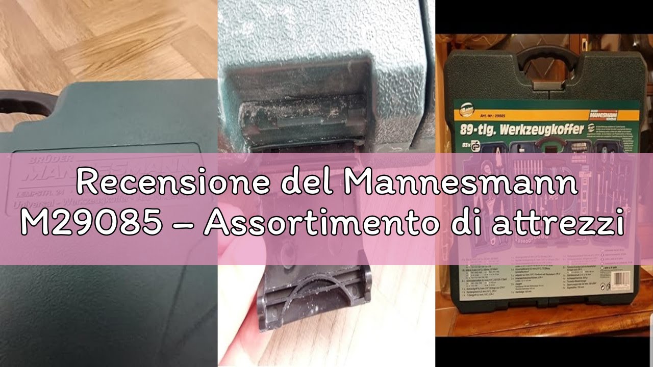 Recensione del Mannesmann M29085 – Assortimento di attrezzi universali in valigetta richiudibile, 89