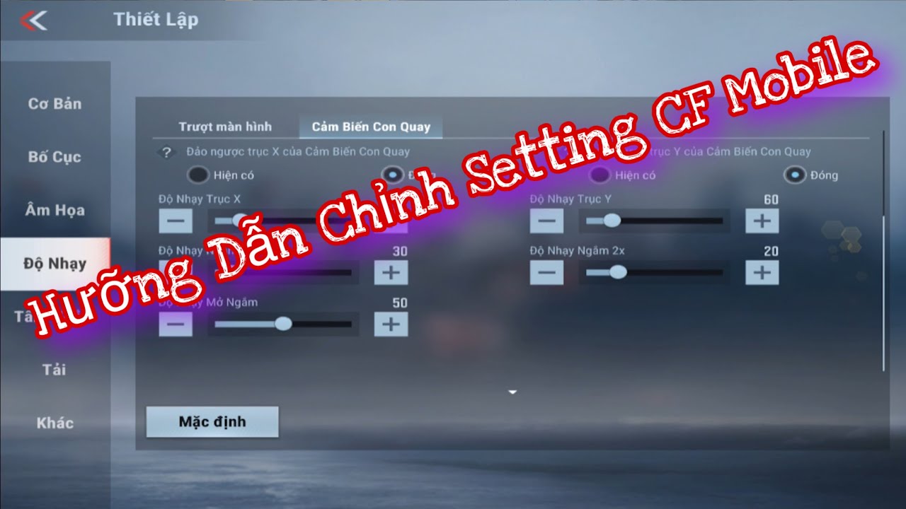 CF Mobile : Hướng Dẫn Setting Và Độ Nhạy Chuẩn Cho Các AE Tham Khảo  | CrossFire Legends