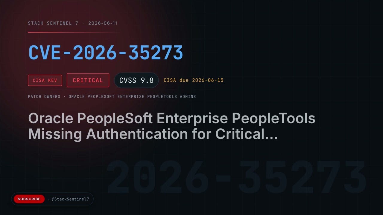 Oracle CVE-2026-35273: PeopleSoft Enterprise PeopleTools Critical