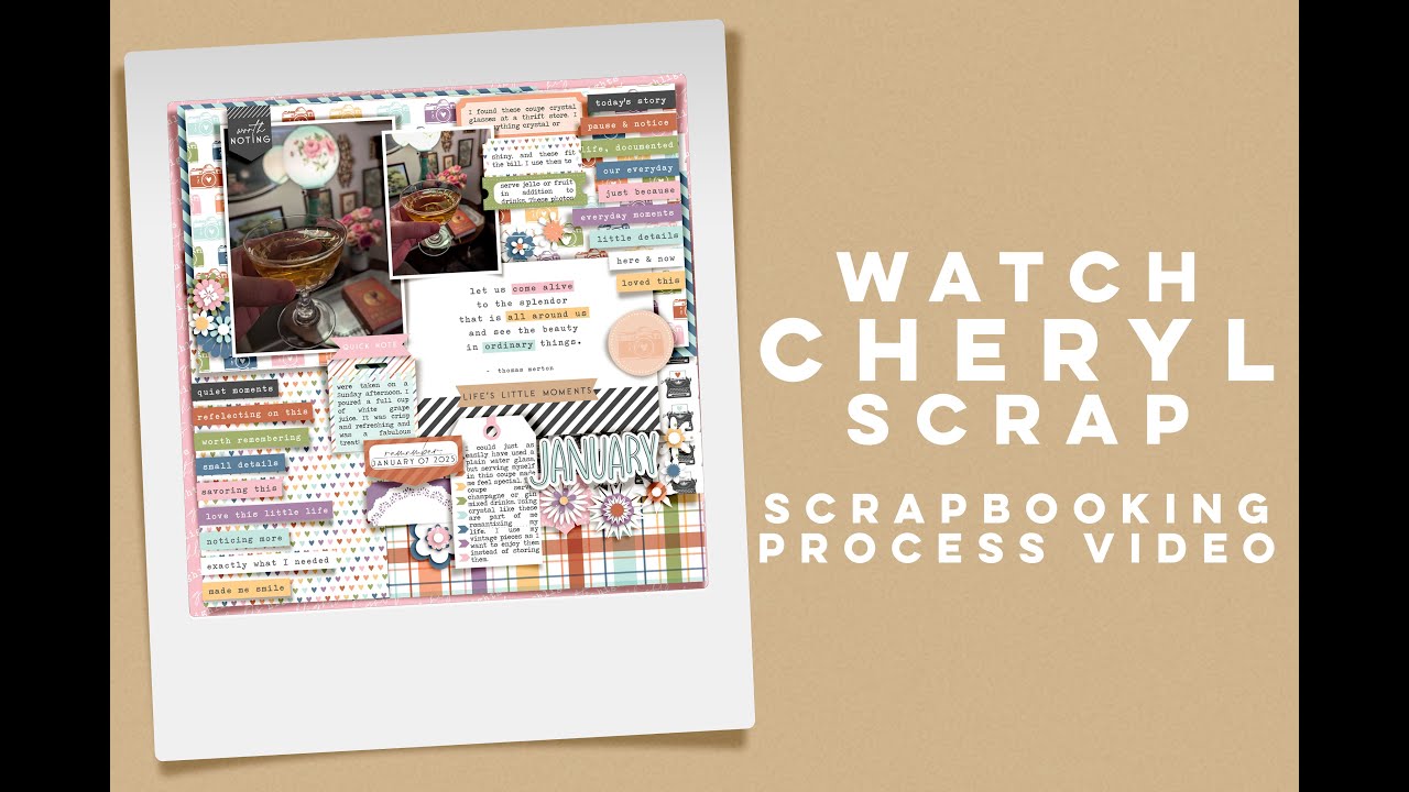 Life's Little Moments ~ Story Foundations by Traci Reed YT Hop ~ Watch Cheryl Scrap 1263