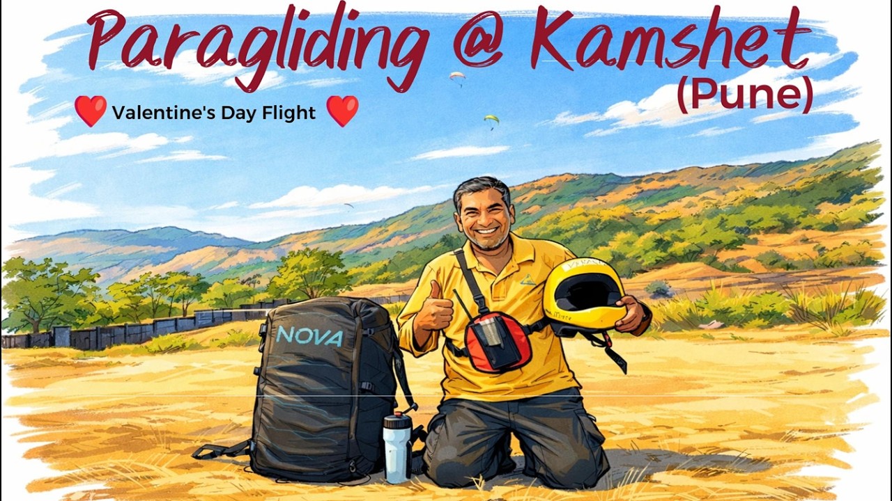Paragliding At Kamshet (Pune) | Pilot View | कामशेतमध्ये पॅराग्लायडिंग