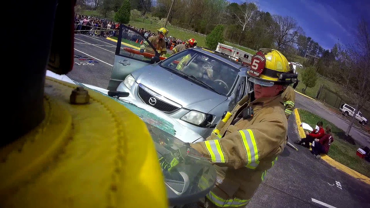 Helmet Cam. Mock Prom Crash Extrication. 4/26/18