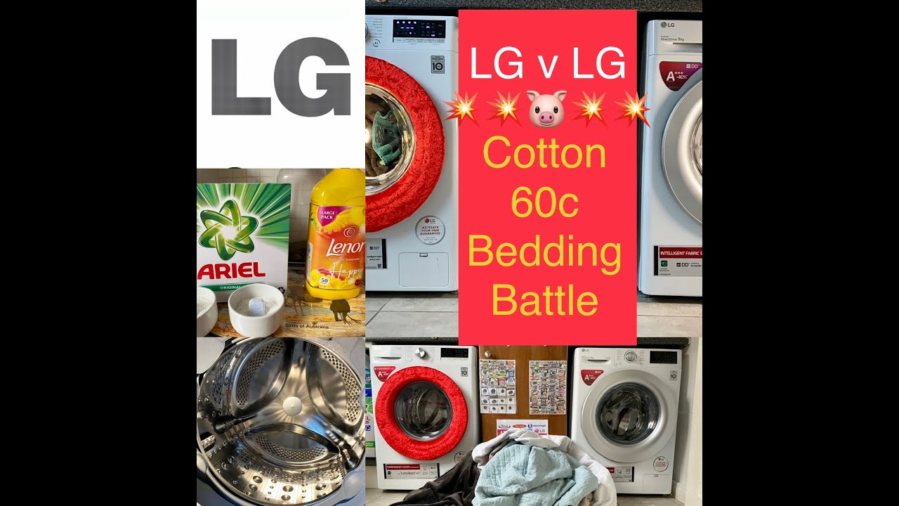 LG F4V910WTSE v LG F4V309WNE, Cotton 60c Bedding Battle